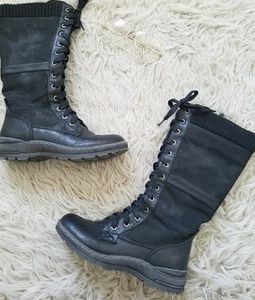 Calf High Combat Boots